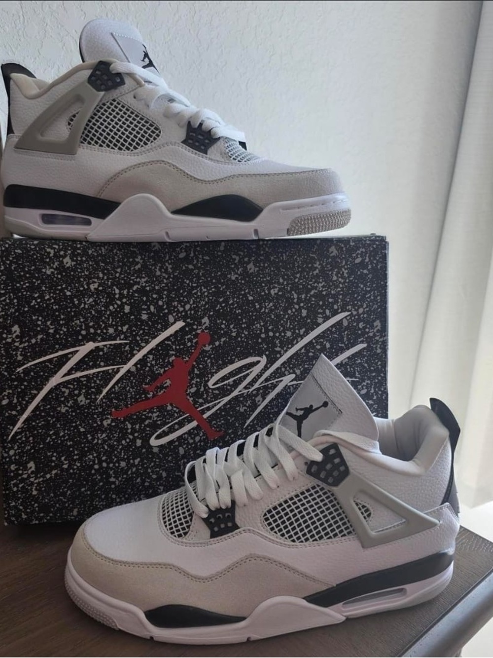 Jordan Men’s White, Black & Light Gray Retro Basketball Sneakers